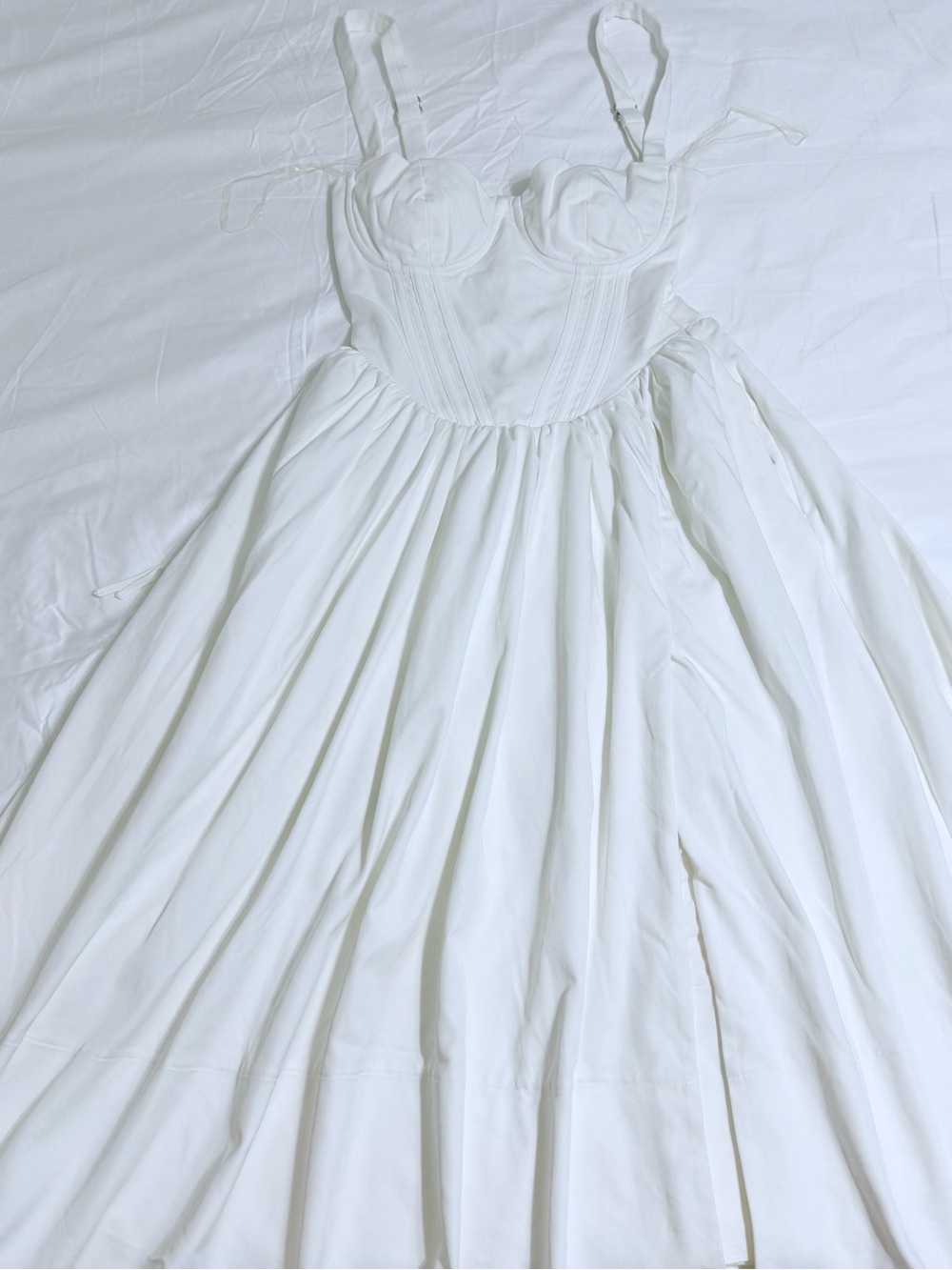 HOUSE OF CB 'Kelly' White Corset Midi Dress S Cup A-C NWOT - Picture 4 of 11